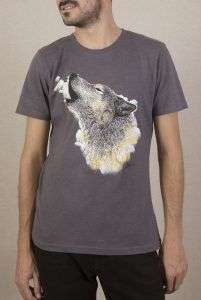 Camiseta ecólogica lobo Hombre