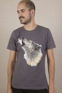 Camiseta ecólogica lobo Hombre