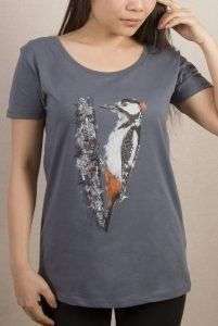 camiseta-ecologica-algodon organico-picapinos-mujer-gris-sirem wild