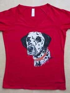 perro-dalmata-camiseta pintada a mano-sirem wild