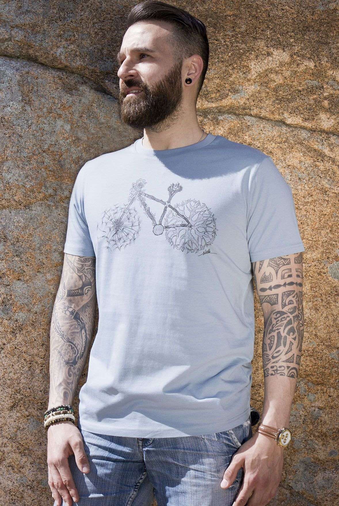 camiseta bicicleta-algodon organico-sirem wild-hombre-azul