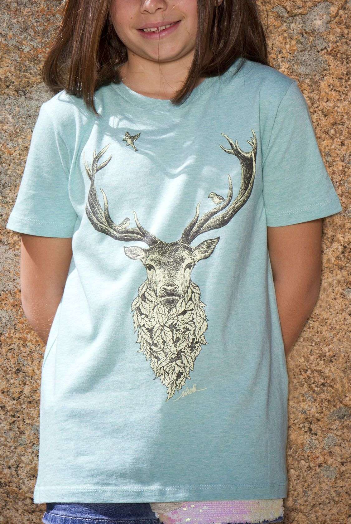 sirem wild-camiseta ecologica-algodon organico-ciervo-moda sostenible