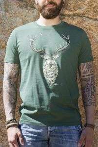 sirem wild-camiseta ecologica-algodon organico-ciervo-moda sostenible