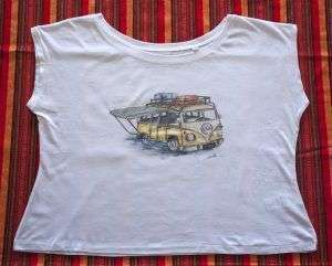 camiseta furgoneta camper-algodon organico-sirem wild-mujer manga corta