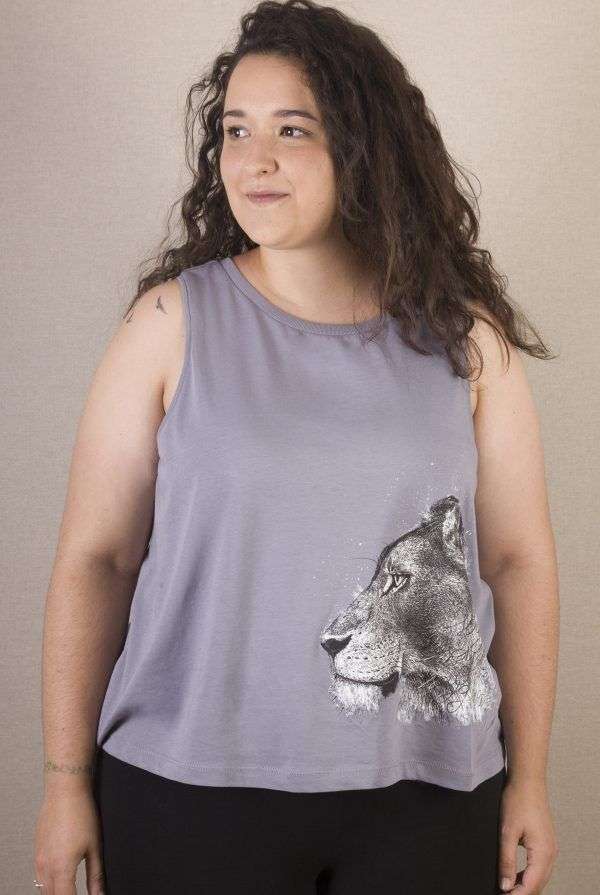 Camiseta mujer Leona de tirantes-sirem wild