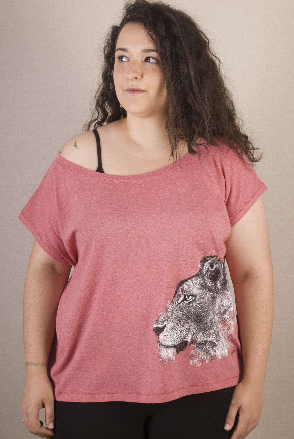 Camiseta mujer Leona manga corta-sirem wild