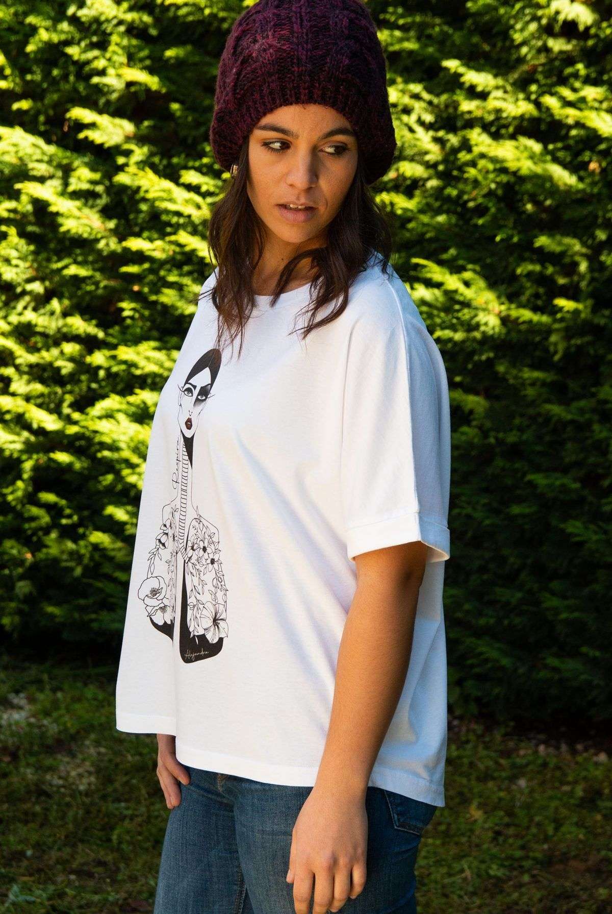 Camiseta-mujer aire-alejandra-sirem wild-organica