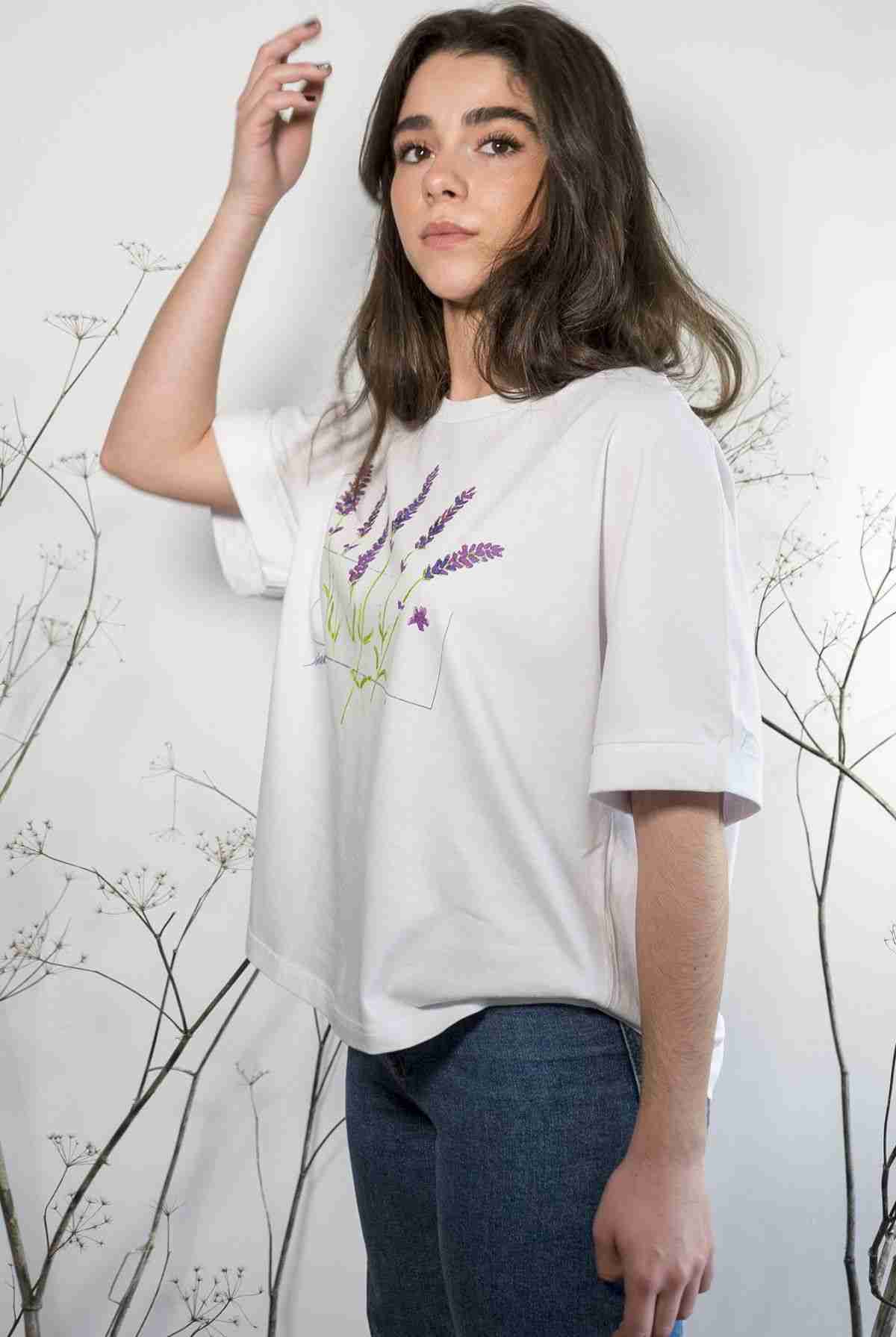 Camiseta mujer Lavanda algodon organico-sirem wild