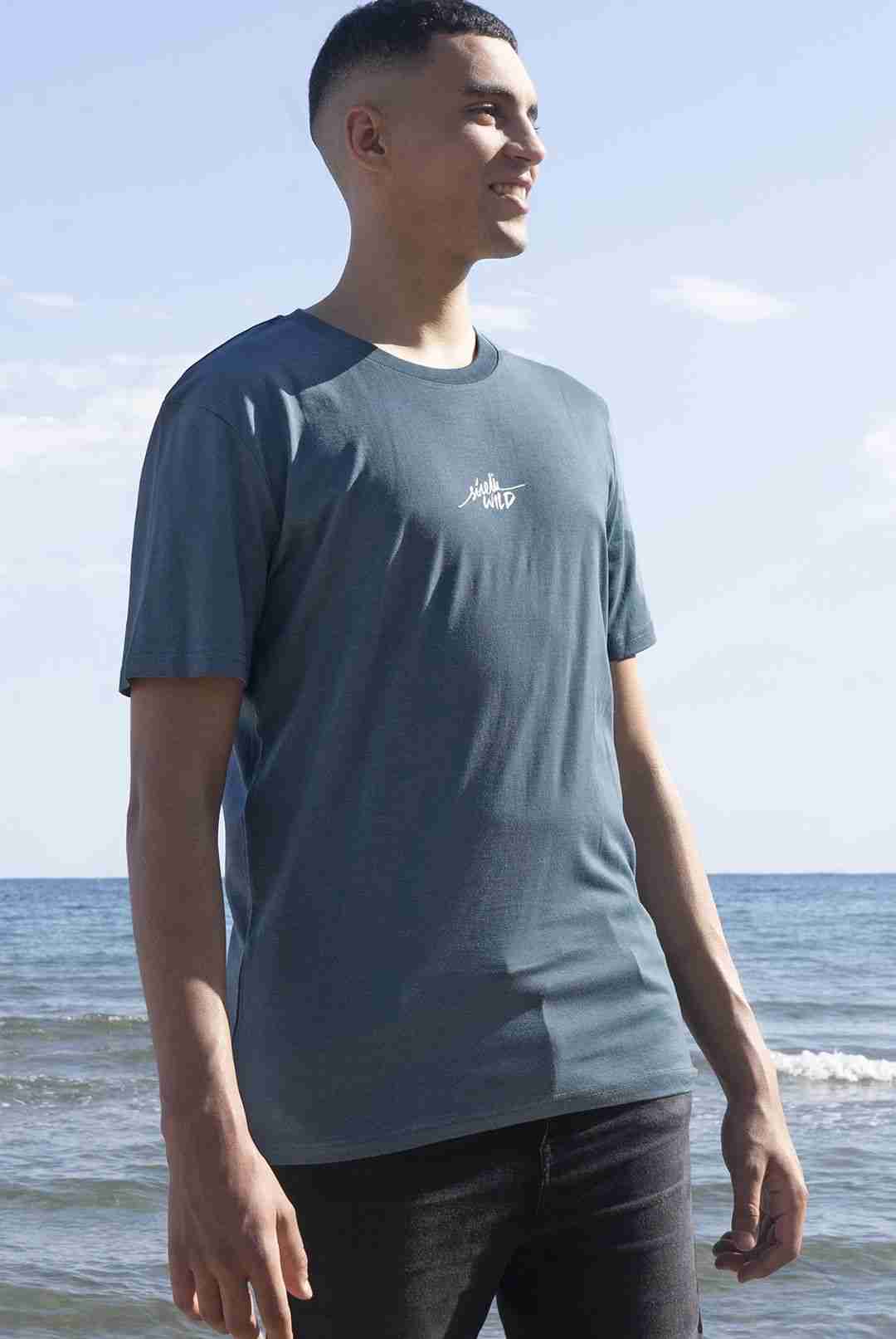 camiseta hombre tiburon ballena manga corta-sostenible-sirem wild
