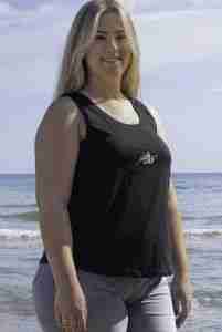 camiseta mujer tiburon ballena tirantes-algodon organico-sirem wild