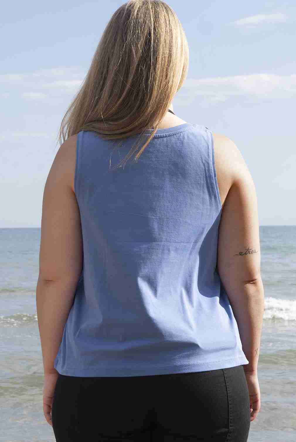 camiseta mujer tortuga tirantes azul-sirem wild