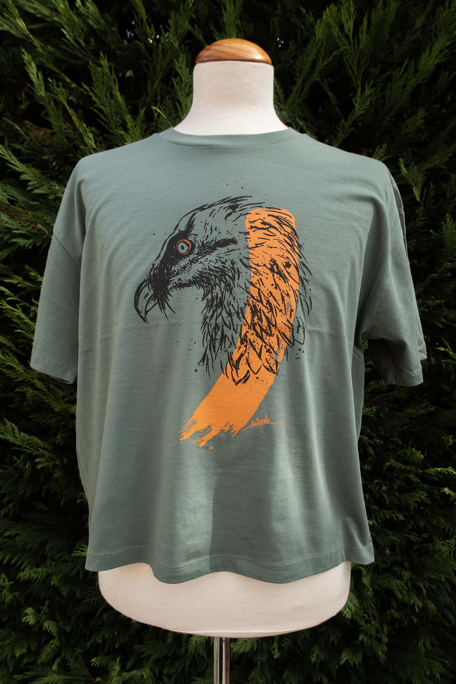 camiseta mujer quebrantahuesos-manga corta-algodon organico-sirem wild camiseta mujer quebrantahuesos-manga corta-algodon organico-sirem wild