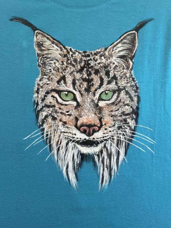 Camiseta unisex lince – pintada a mano 2